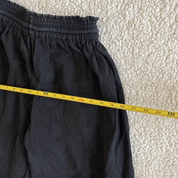 NYMANE 2 Piece Set Susie Work Shirt & Wide Leg Pants In Black Cotton Drawstring - Picture 14 of 15